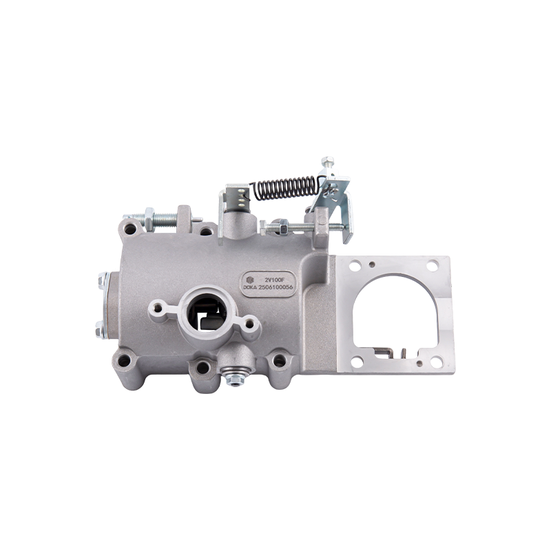2V100F Type dobbeltcylindret dieselmotor brændstofindsprøjtningspumpe (inklusive hastighedsreguleringsmekanisme), struktur med to stempel, velegnet til motorer med en cylinderdiameter × slaglængde på 100×85 mm, anvendelig til den 2V100F dobbeltcylindrede luftkølede motor